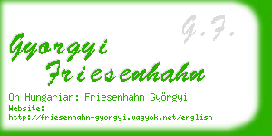 gyorgyi friesenhahn business card